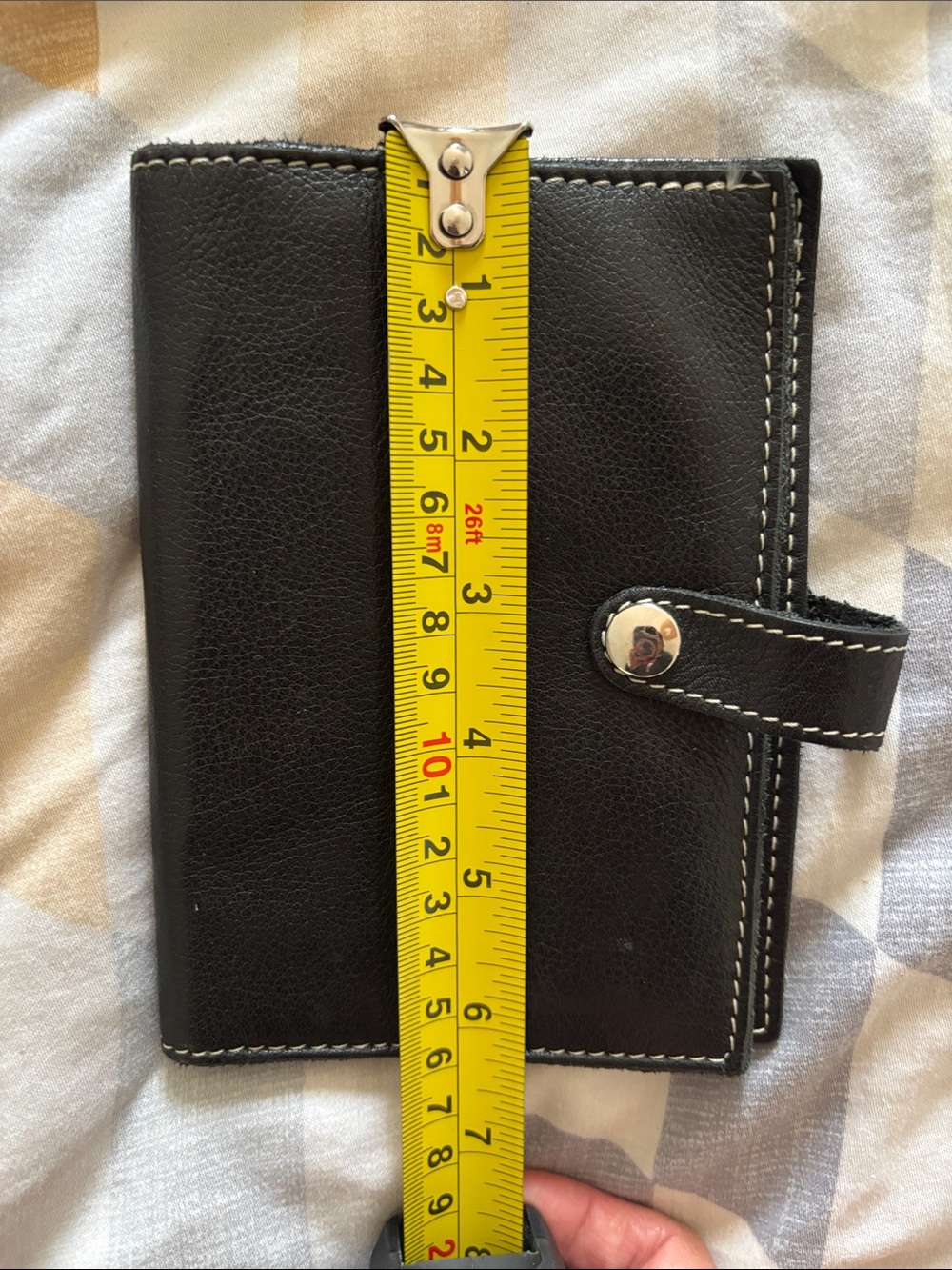 Roots genuine leather Black Bifold passport wallet with Stitch Detail - Picture 3 of 7